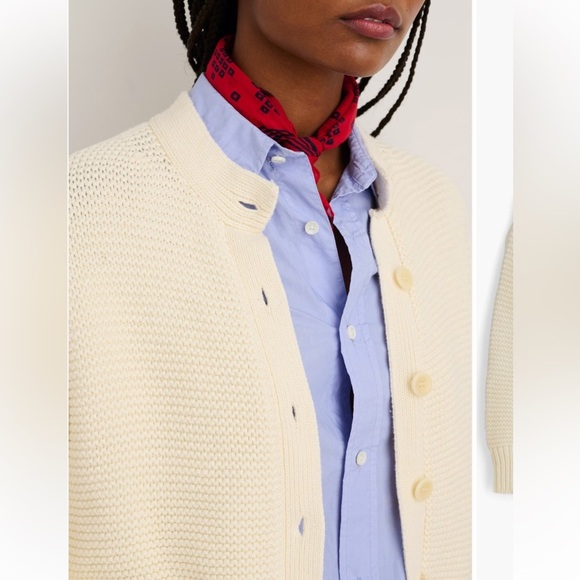 Alex Mill Women’s Button-Front Cardigan Sweater Cream Knit Size Small - Picture 2 of 15